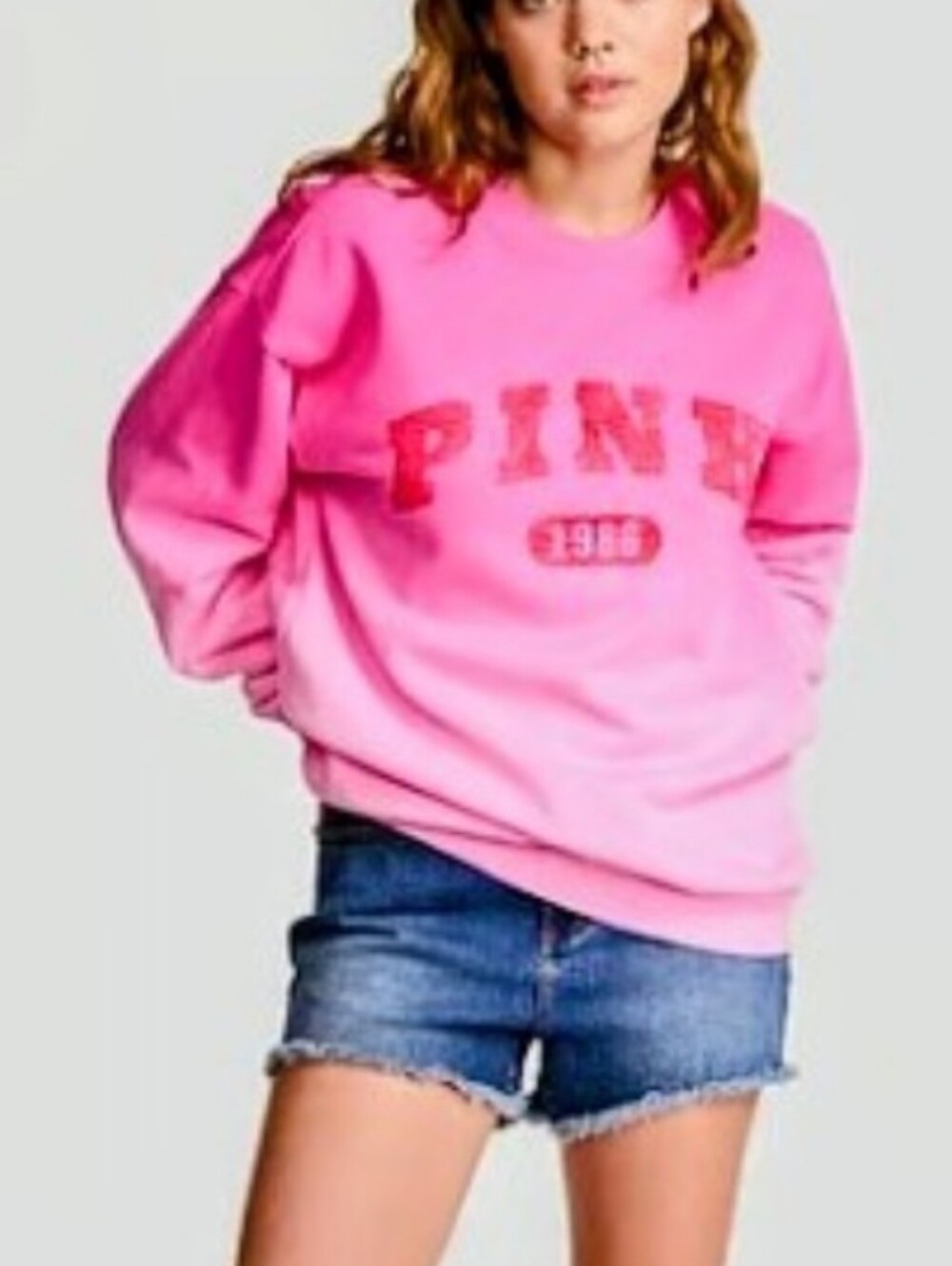 PINK Hot Pink Logo Sweatshirt